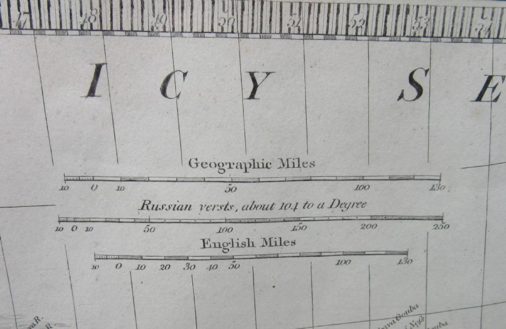 A large framed mid-19th-century map detailing the Russian Dominions in Europe with hand-coloured regional boundary lines. View III