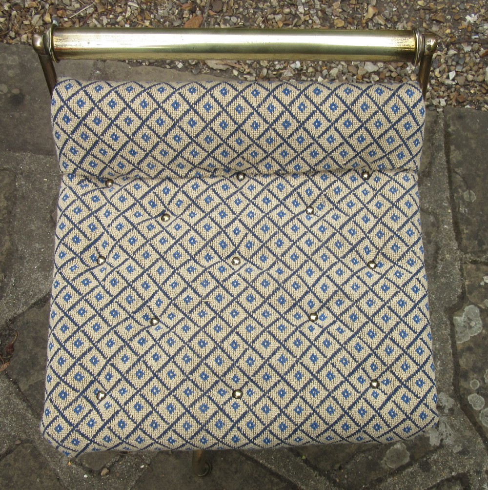 BRASS REVOLVING MUSIC STOOL by J. FITTER c1890 View IV