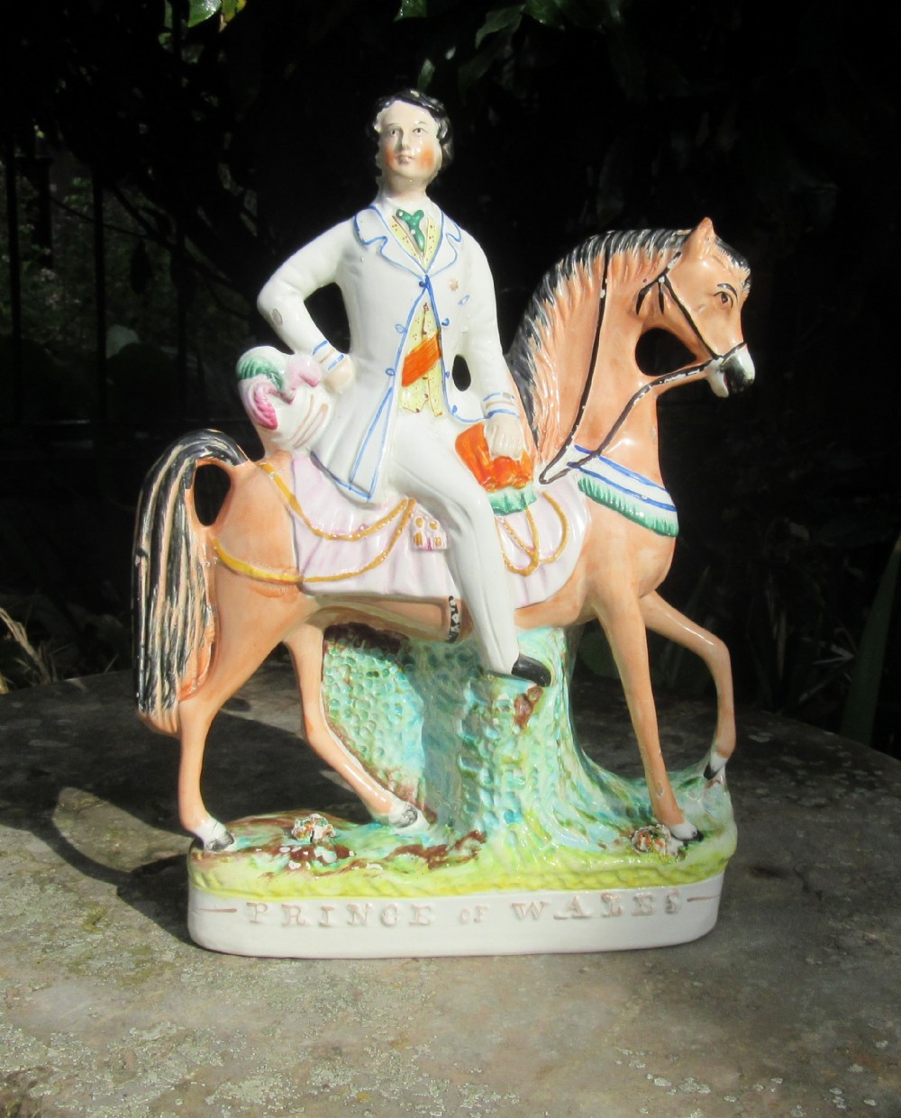 LARGE STAFFORDSHIRE FIGURE OF PRINCE OF WALES c1860