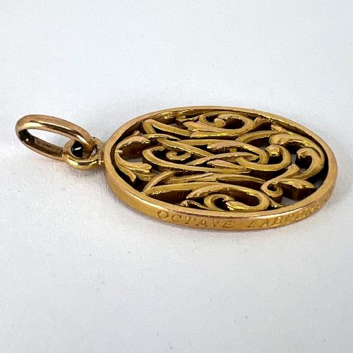 ANTIQUE FRENCH 18K YELLOW GOLD OMMO INITIALS MONOGRAM CHARM PENDANT - ADDITIONAL PHOTO 15