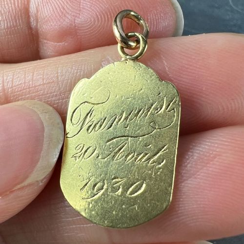 FRENCH RELIGIOUS 18K YELLOW GOLD ST THERESE CHARM PENDANT - ADDITIONAL PHOTO 7
