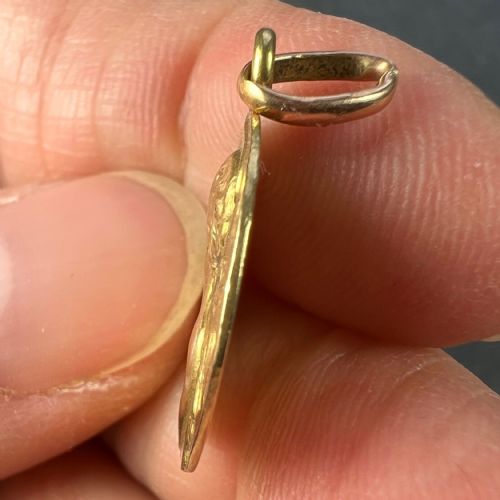 FRENCH TAIRAC SAINT JOHN THE BAPTIST JEAN 18K YELLOW GOLD CHARM PENDANT - ADDITIONAL PHOTO 4