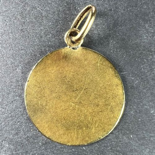 FRENCH LASSERRE JESUS CHRIST COMMUNION 18K YELLOW GOLD MEDAL CHARM PENDANT - ADDITIONAL PHOTO 2