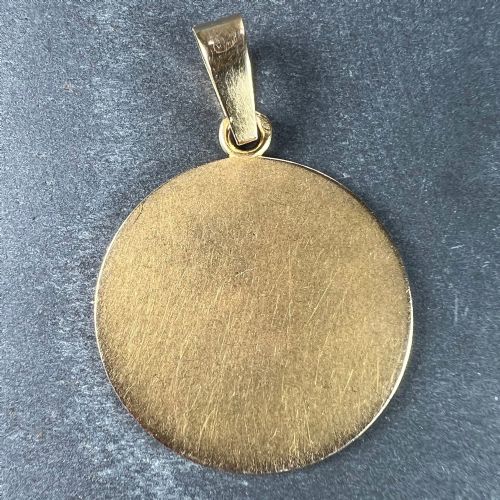 FRENCH MONIER LOVE HEART 'LE COEUR NE VIEILLIT JAMAIS' 18K YELLOW GOLD MEDAL PENDANT - ADDITIONAL PHOTO 2