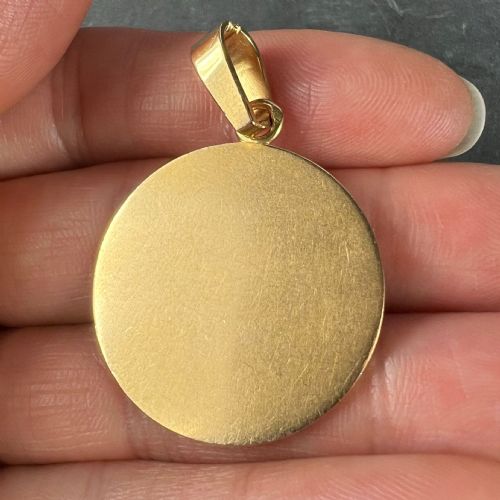 FRENCH MONIER LOVE HEART 'LE COEUR NE VIEILLIT JAMAIS' 18K YELLOW GOLD MEDAL PENDANT - ADDITIONAL PHOTO 7