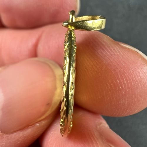 AUGIS FRENCH PLUS QUHIER MORE THAN YESTERDAY 18K YELLOW GOLD LOVE MEDAL PENDANT - ADDITIONAL PHOTO 7