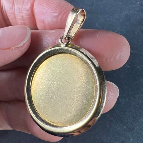 LARGE AUGIS FRENCH PLUS QUHIER RUBY DIAMOND 18K YELLOW GOLD LOVE CHARM PENDANT - ADDITIONAL PHOTO 8