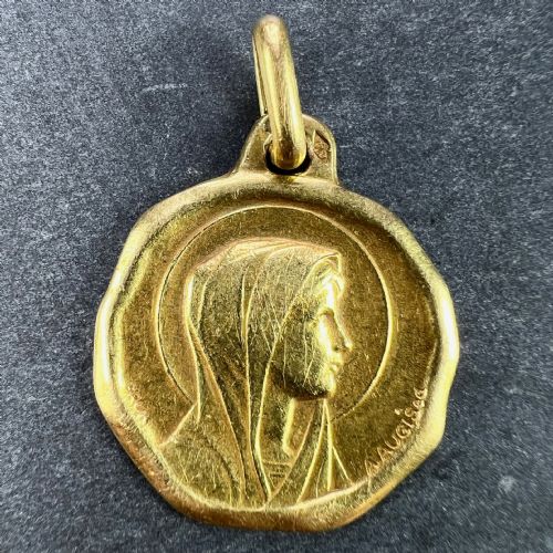 AUGIS GRUN FRENCH VIRGIN MARY 18K YELLOW GOLD CHARM PENDANT - ADDITIONAL PHOTO 2