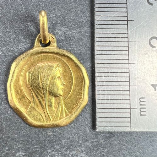 AUGIS GRUN FRENCH VIRGIN MARY 18K YELLOW GOLD CHARM PENDANT - ADDITIONAL PHOTO 13