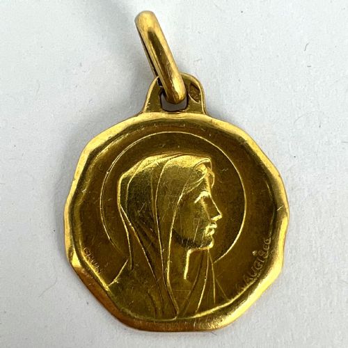 AUGIS GRUN FRENCH VIRGIN MARY 18K YELLOW GOLD CHARM PENDANT - ADDITIONAL PHOTO 15
