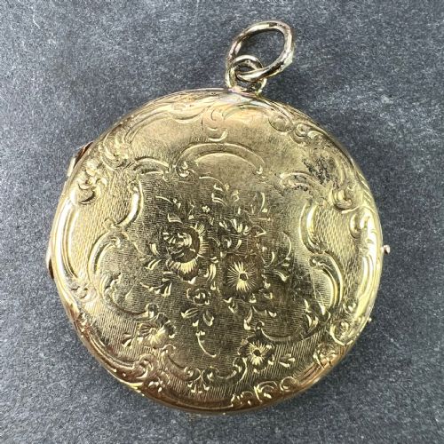 FRENCH FLOWERS 18 KARAT YELLOW GOLD PENDANT LOCKET - ADDITIONAL PHOTO 1