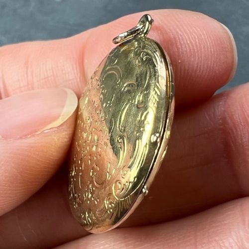 FRENCH FLOWERS 18 KARAT YELLOW GOLD PENDANT LOCKET - ADDITIONAL PHOTO 7
