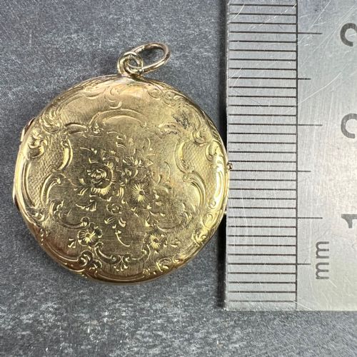 FRENCH FLOWERS 18 KARAT YELLOW GOLD PENDANT LOCKET - ADDITIONAL PHOTO 11