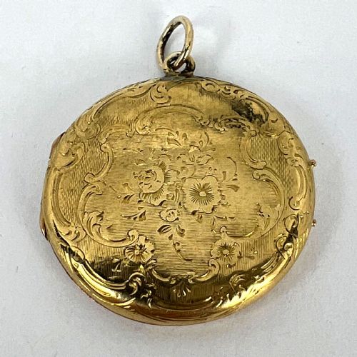 FRENCH FLOWERS 18 KARAT YELLOW GOLD PENDANT LOCKET - ADDITIONAL PHOTO 14