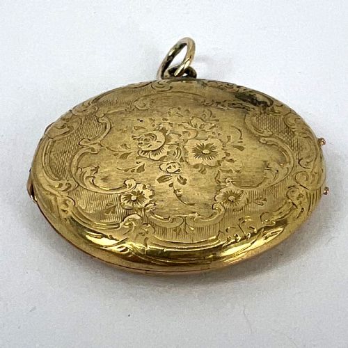 FRENCH FLOWERS 18 KARAT YELLOW GOLD PENDANT LOCKET - ADDITIONAL PHOTO 15