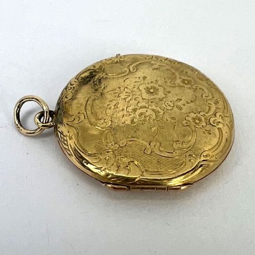 FRENCH FLOWERS 18 KARAT YELLOW GOLD PENDANT LOCKET - ADDITIONAL PHOTO 16