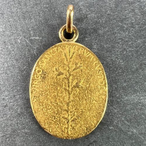 FRENCH OSCAR ROTY MADONNA AND CHILD 22K YELLOW GOLD CHARM PENDANT - ADDITIONAL PHOTO 2