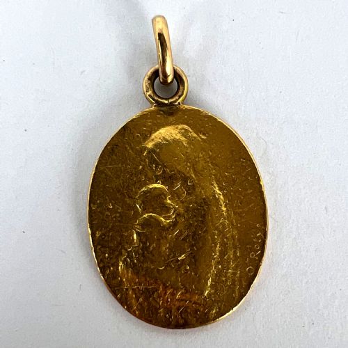 FRENCH OSCAR ROTY MADONNA AND CHILD 22K YELLOW GOLD CHARM PENDANT - ADDITIONAL PHOTO 10