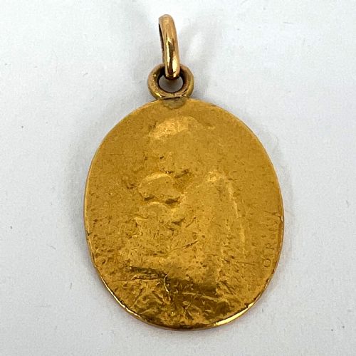 FRENCH OSCAR ROTY MADONNA AND CHILD 22K YELLOW GOLD CHARM PENDANT - ADDITIONAL PHOTO 11