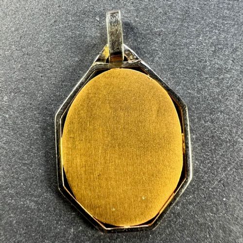 FRENCH RAPHAELS CHERUB 18K YELLOW WHITE GOLD CHARM PENDANT - ADDITIONAL PHOTO 2