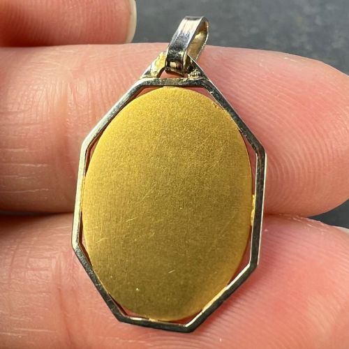FRENCH RAPHAELS CHERUB 18K YELLOW WHITE GOLD CHARM PENDANT - ADDITIONAL PHOTO 7