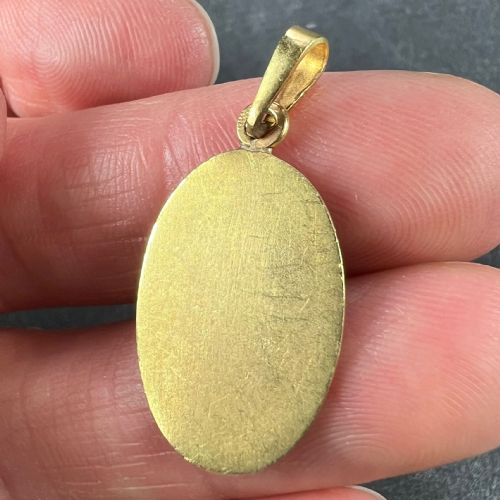 ARNAULT ART NOUVEAU FRENCH MADONNA AND CHILD 18K YELLOW GOLD MEDAL PENDANT - ADDITIONAL PHOTO 8