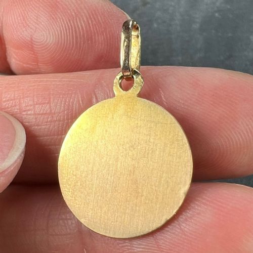 FRENCH ST GEORGE AND THE DRAGON 18K YELLOW GOLD MEDAL PENDANT - ADDITIONAL PHOTO 8