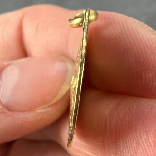 FRENCH RASUMNY ST GEORGE TEMPESTATE SECURITAS 18K YELLOW GOLD MEDAL PENDANT - ADDITIONAL PHOTO 6