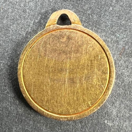 FRENCH GRUN RAPHAELS CHERUB 18K YELLOW GOLD MEDAL PENDANT - ADDITIONAL PHOTO 3