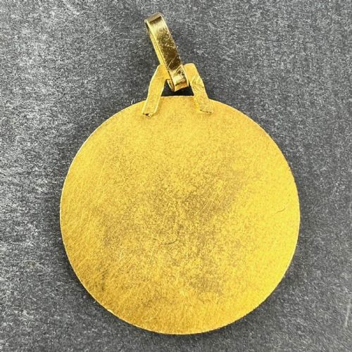 FRENCH BLOOD GROUP TYPE MEDICAL 18K YELLOW GOLD CHARM MEDAL PENDANT - ADDITIONAL PHOTO 2