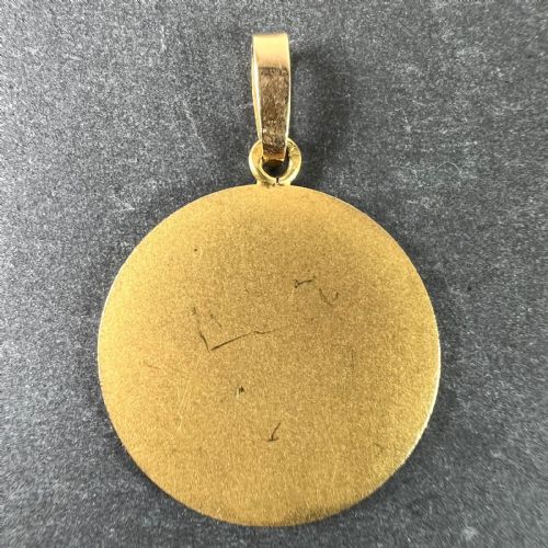 FRENCH RAPHAELS CHERUB 18K YELLOW GOLD CHARM MEDAL PENDANT - ADDITIONAL PHOTO 2