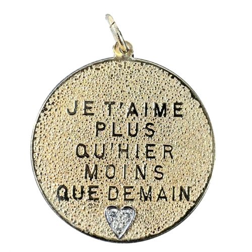 MERRIN MORE THAN YESTERDAY DIAMOND HEART 14K YELLOW GOLD LOVE CHARM PENDANT