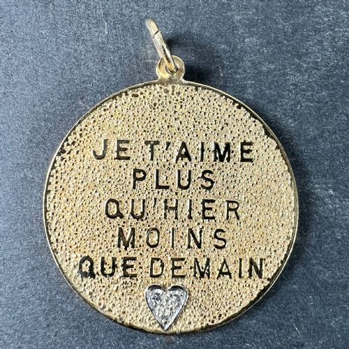 MERRIN MORE THAN YESTERDAY DIAMOND HEART 14K YELLOW GOLD LOVE CHARM PENDANT - ADDITIONAL PHOTO 2