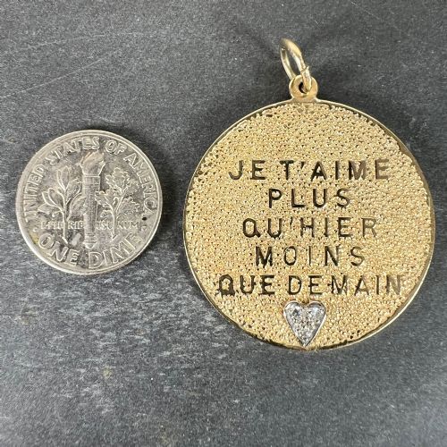 MERRIN MORE THAN YESTERDAY DIAMOND HEART 14K YELLOW GOLD LOVE CHARM PENDANT - ADDITIONAL PHOTO 9