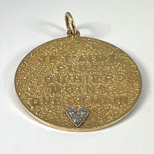 MERRIN MORE THAN YESTERDAY DIAMOND HEART 14K YELLOW GOLD LOVE CHARM PENDANT - ADDITIONAL PHOTO 13