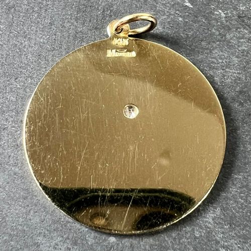MERRIN TODAY TOMORROW ALWAYS DIAMOND ROSE 14K YELLOW GOLD LOVE PENDANT - ADDITIONAL PHOTO 2