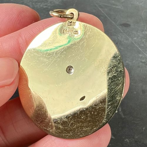 MERRIN TODAY TOMORROW ALWAYS DIAMOND ROSE 14K YELLOW GOLD LOVE PENDANT - ADDITIONAL PHOTO 7