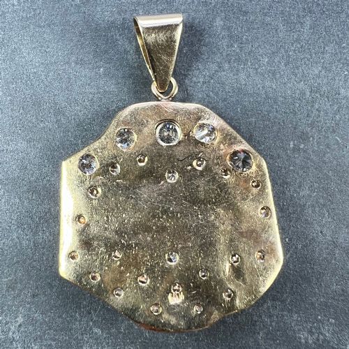 ZODIAC TAURUS ARIES 14K YELLOW GOLD DIAMOND MEDAL PENDANT - ADDITIONAL PHOTO 2