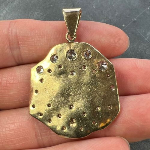 ZODIAC TAURUS ARIES 14K YELLOW GOLD DIAMOND MEDAL PENDANT - ADDITIONAL PHOTO 7