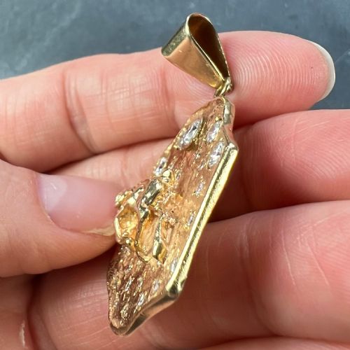 ZODIAC TAURUS ARIES 14K YELLOW GOLD DIAMOND MEDAL PENDANT - ADDITIONAL PHOTO 8