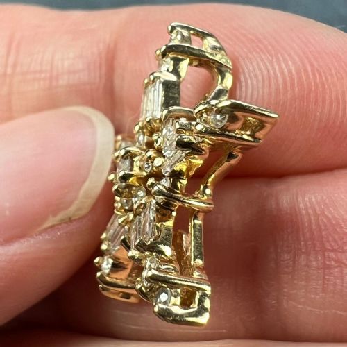 HIRSCH OPPENHEIMER DIAMOND STAR 14K YELLOW GOLD CHRISTMAS PENDANT - ADDITIONAL PHOTO 7