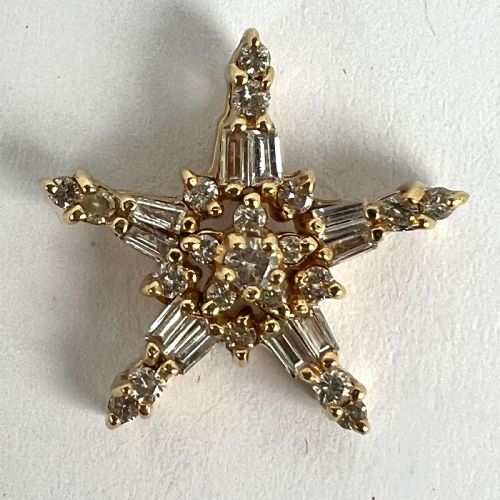 HIRSCH OPPENHEIMER DIAMOND STAR 14K YELLOW GOLD CHRISTMAS PENDANT - ADDITIONAL PHOTO 11