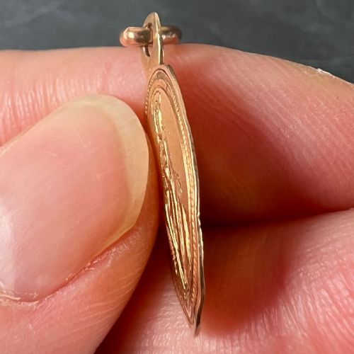 FRENCH VIRGIN MARY 18K ROSE GOLD CHARM PENDANT - ADDITIONAL PHOTO 6