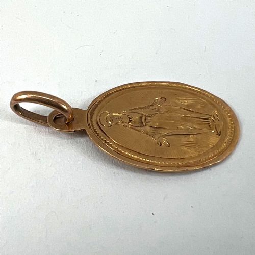 FRENCH VIRGIN MARY 18K ROSE GOLD CHARM PENDANT - ADDITIONAL PHOTO 14