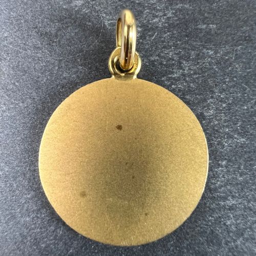 BECKER FRENCH ZODIAC GEMINI STARSIGN 18K YELLOW GOLD CHARM PENDANT - ADDITIONAL PHOTO 2