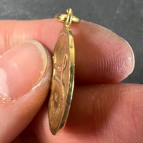 BECKER FRENCH ZODIAC GEMINI STARSIGN 18K YELLOW GOLD CHARM PENDANT - ADDITIONAL PHOTO 6