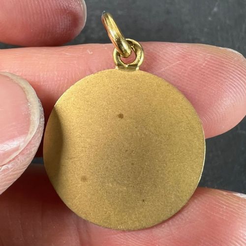 BECKER FRENCH ZODIAC GEMINI STARSIGN 18K YELLOW GOLD CHARM PENDANT - ADDITIONAL PHOTO 7