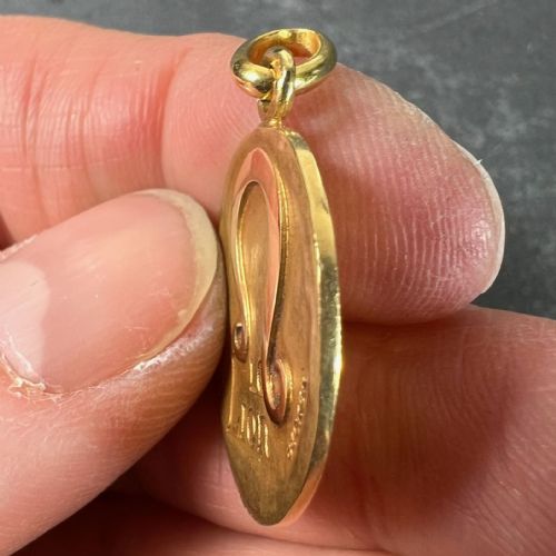 BECKER FRENCH ZODIAC LEO STARSIGN 18K YELLOW GOLD CHARM PENDANT - ADDITIONAL PHOTO 6