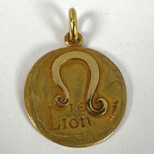 BECKER FRENCH ZODIAC LEO STARSIGN 18K YELLOW GOLD CHARM PENDANT - ADDITIONAL PHOTO 10