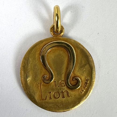 BECKER FRENCH ZODIAC LEO STARSIGN 18K YELLOW GOLD CHARM PENDANT - ADDITIONAL PHOTO 11